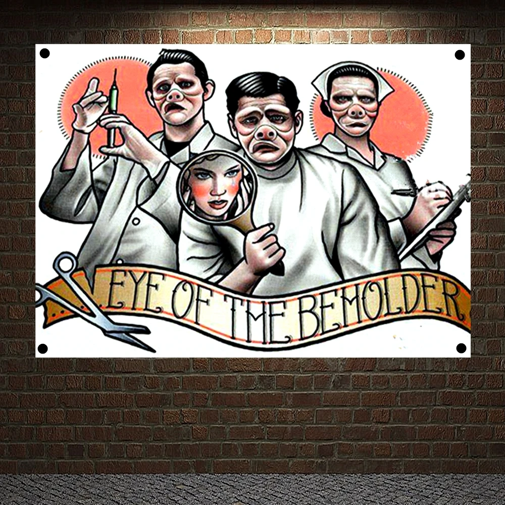 EYE OF THE BEHOLDER Tattoo Banners Canvas Painting Wall Art Print Posters Home Decor Mural Hanging Flag 4 Gromments in Corners
EYE OF THE BEHOLDER Tattoo Banners Canvas Painting Wall Art Print Posters Home Decor Mural Hanging Flag 4 Gromments in Corners