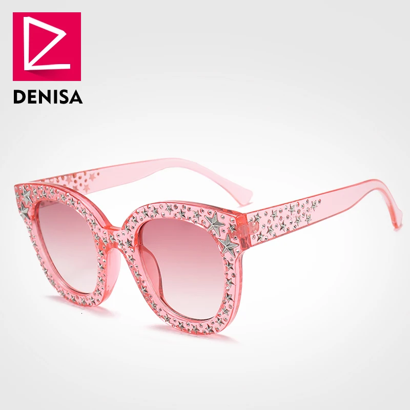DENISA Star Studded Cat Eye Sunglasses Women Fashion Black Sunglasses With Silver Stars Womens Sun Glasses Luxury Glasses G5700
DENISA Star Studded Cat Eye Sunglasses Women Fashion Black Sunglasses With Silver Stars Womens Sun Glasses Luxury Glasses G5700