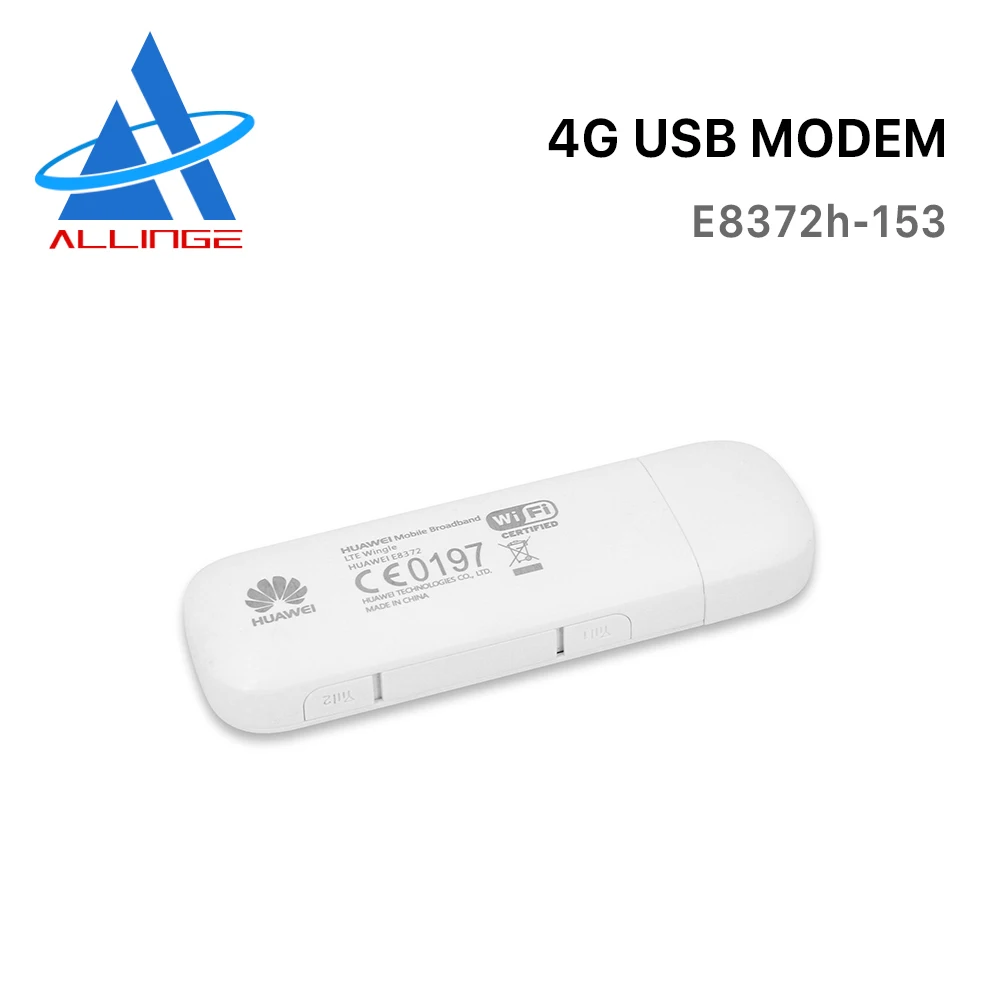 HUAWEI ORIGINAL E8372 E8372h-153 4G Wireless Wifi Router 150Mb LTE Linux USB Modem Dongle Pocket Hotspot Sharing Stick Sim Card
HUAWEI ORIGINAL E8372 E8372h-153 4G Wireless Wifi Router 150Mb LTE Linux USB Modem Dongle Pocket Hotspot Sharing Stick Sim Card