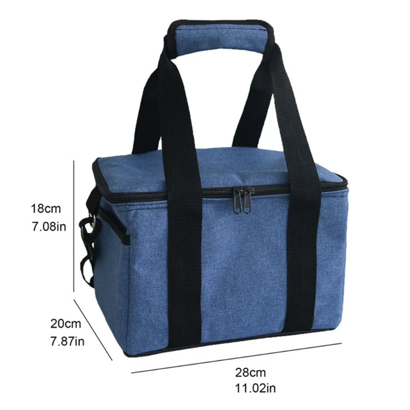 

Picnic Insulated Cooler Bag Crossbody Waterproof Leakproof Lunch Box for Outdoor Camping Travel Barbecue D5QD