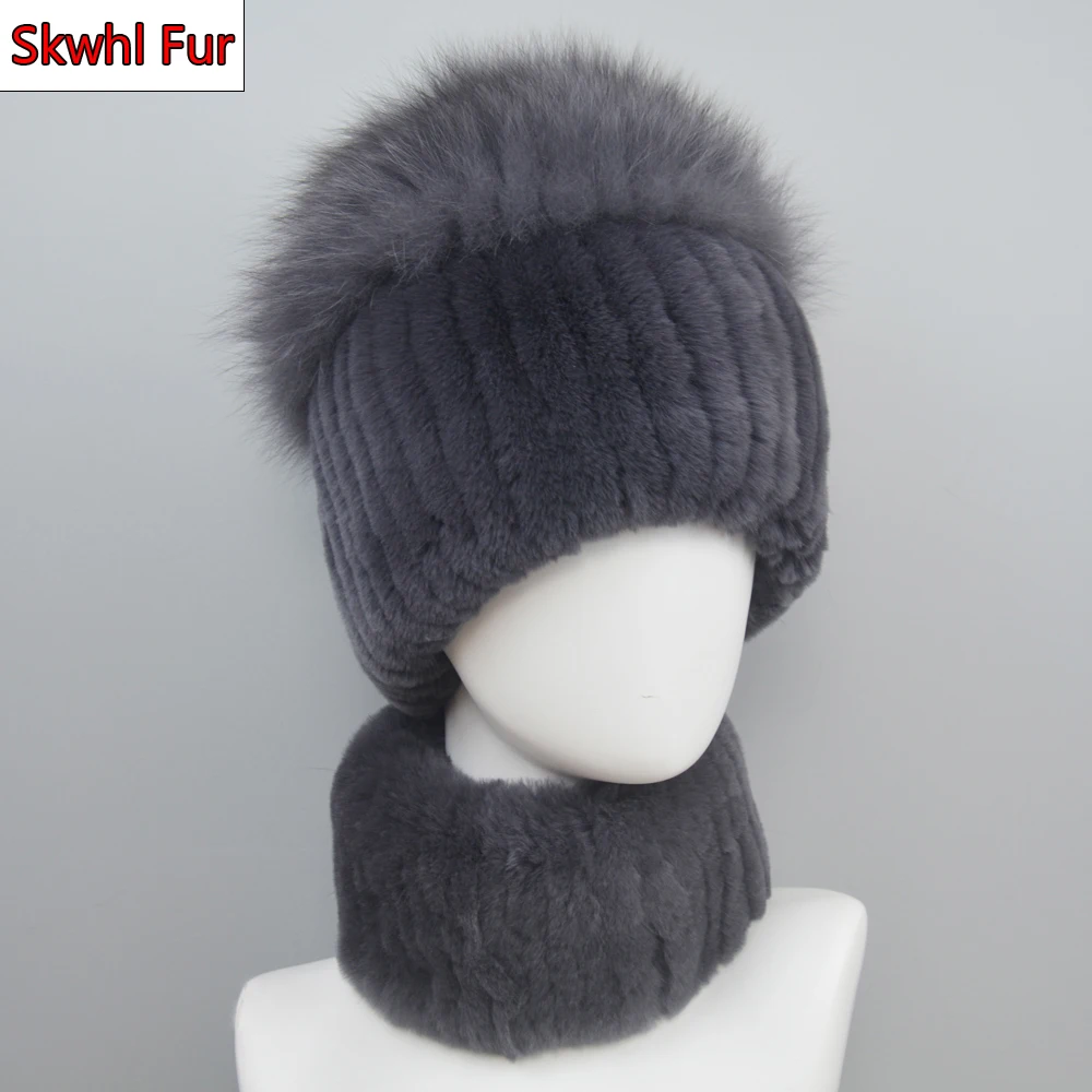 Real Rex Rabbit Fur Warm Beanies Hat For Women Ring Scarf Fox fur Winter Hat Knit Cap Scarf 2 Pieces Women Fashion Hat Scarf Set
Real Rex Rabbit Fur Warm Beanies Hat For Women Ring Scarf Fox fur Winter Hat Knit Cap Scarf 2 Pieces Women Fashion Hat Scarf Set