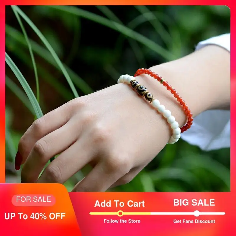 Tibetan Bead bracelet charm for women double red white color stone Dzi pendant chain causal style fashion jewelry 2019
Tibetan Bead bracelet charm for women double red white color stone Dzi pendant chain causal style fashion jewelry 2019