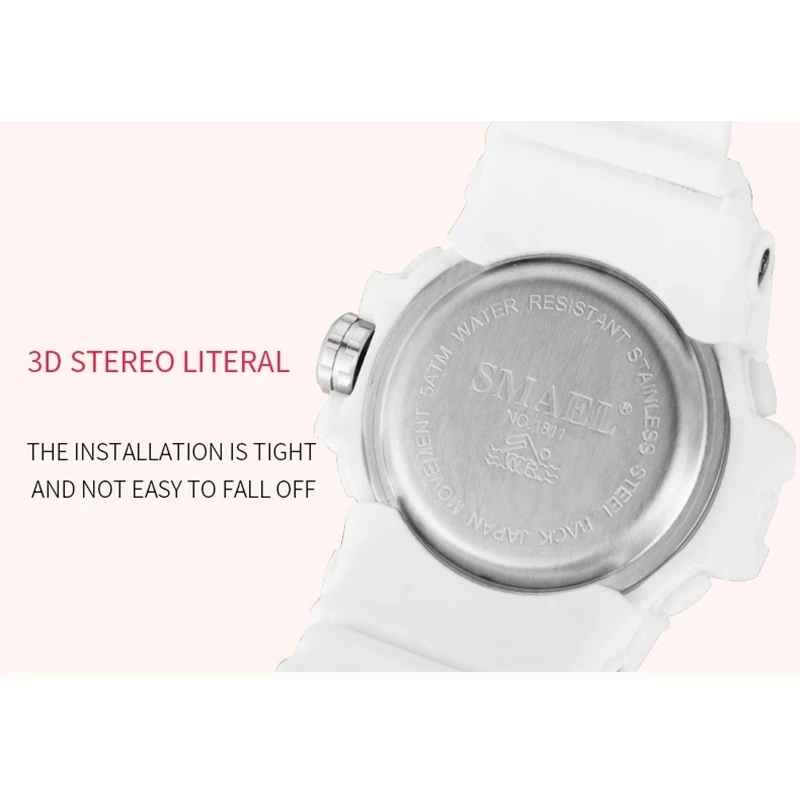 SMAEL Top Brand Pink Women's Watches Waterproof Sports Wristwatch Ladies Quartz Watch Swimming reloj mujer relogio feminino
SMAEL Top Brand Pink Women's Watches Waterproof Sports Wristwatch Ladies Quartz Watch Swimming reloj mujer relogio feminino