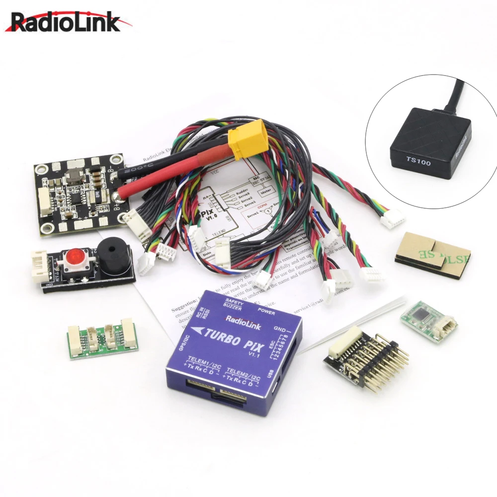Модуль управления полетом Radiolink TURBO PIX V1.0, устройство контроля полетом PPM SBUS с Mini M8N, ультразвуковой датчик дальности для GPS-управления полетом...
Модуль управления полетом Radiolink TURBO PIX V1.0, устройство контроля полетом PPM SBUS с Mini M8N, ультразвуковой датчик дальности для GPS-управления полетом...