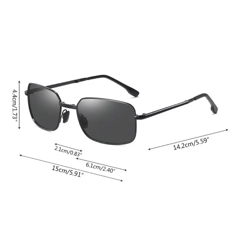 Men Photochromic Foldable Sunglasses with Polarized Lens Metal Frame Protection
Men Photochromic Foldable Sunglasses with Polarized Lens Metal Frame Protection