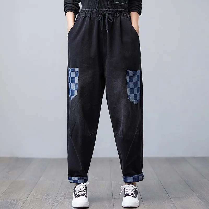 Women Loose Casual Boyfriend Jeans New Arrival 2021 Autumn Simple Style High Waist Female Ankle-length Denim Harem Pants B958
Women Loose Casual Boyfriend Jeans New Arrival 2021 Autumn Simple Style High Waist Female Ankle-length Denim Harem Pants B958