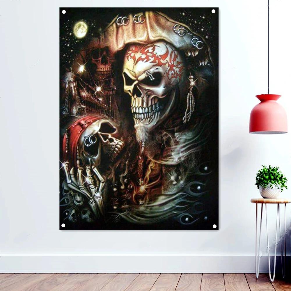 Pirate Flag Skull Art Banners Polyester High Quality Printed Print Painting Jolly Rouge Poster Tapestry Vintage Wall Decoration
Pirate Flag Skull Art Banners Polyester High Quality Printed Print Painting Jolly Rouge Poster Tapestry Vintage Wall Decoration