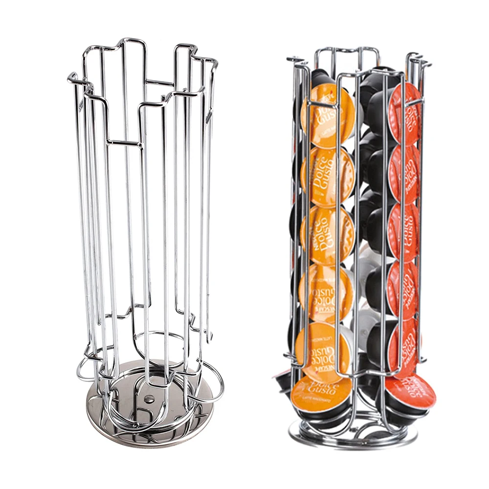 Portable Stainless Steel Coffee Capsule Pod Storage Rack Holder Display Rotating Stand 24 Pod Coffee Capsule Stand Revolving
Portable Stainless Steel Coffee Capsule Pod Storage Rack Holder Display Rotating Stand 24 Pod Coffee Capsule Stand Revolving