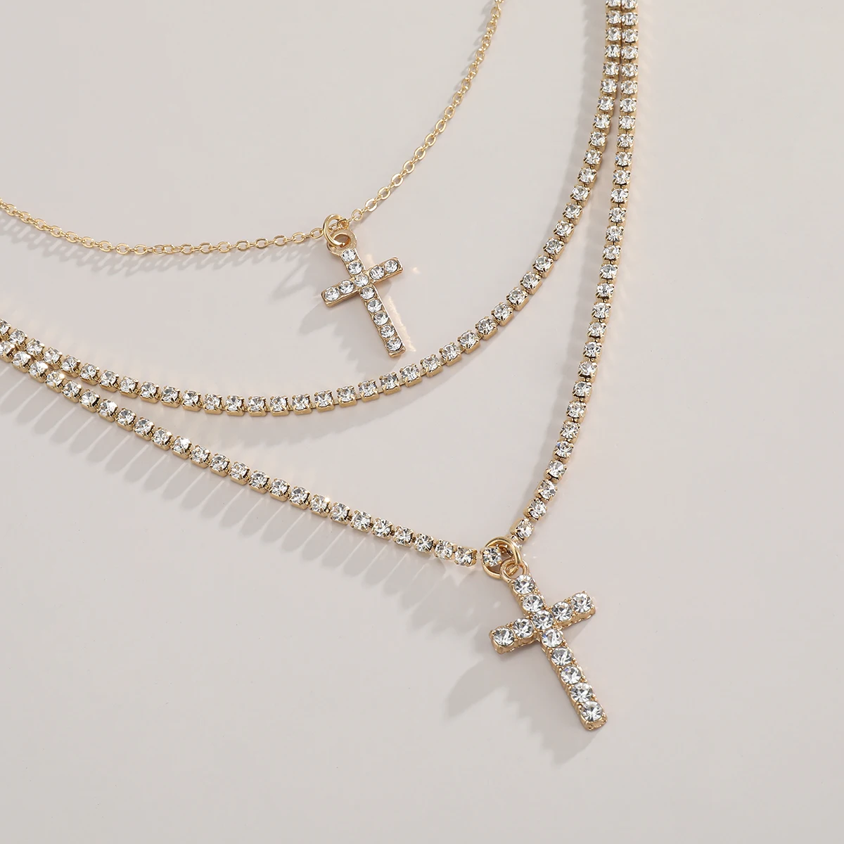 SHIXIN 2 Pcs/Set Multi Layered Crystal Chain With Cross Pendant Necklace for Women Hip Hop Shiny Rhinestone Choker Necklace 2020 
SHIXIN 2 Pcs/Set Multi Layered Crystal Chain With Cross Pendant Necklace for Women Hip Hop Shiny Rhinestone Choker Necklace 2020