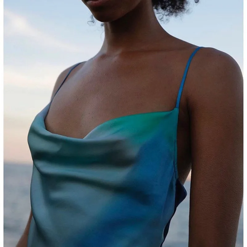 Gradient Tie Dye Print Silk Long Prom Dress Beach Party Spaghetti Strap Ankle-Length Evening Maxi Dresses For Women Summer 2021
Gradient Tie Dye Print Silk Long Prom Dress Beach Party Spaghetti Strap Ankle-Length Evening Maxi Dresses For Women Summer 2021