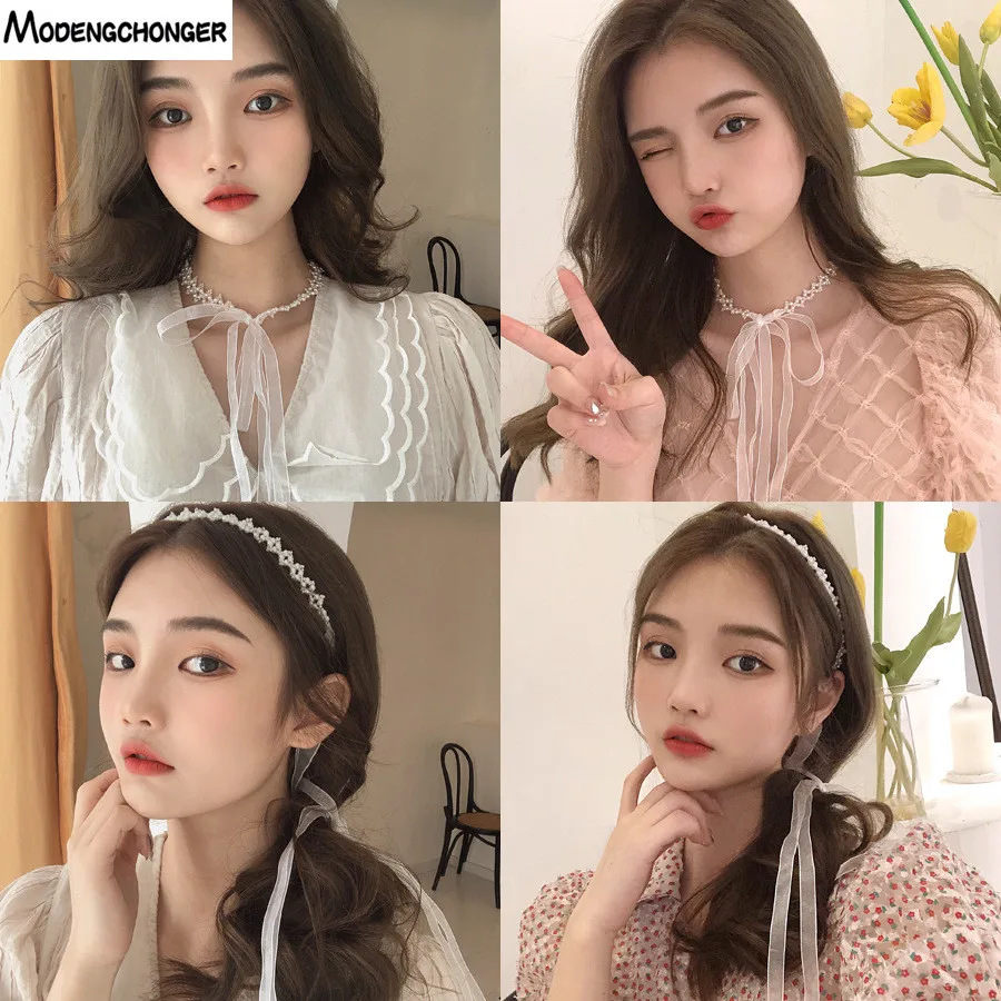 1PC Super Fairy Pearl Headband For Woman Necklace French Long Clavicle Chain Temperament Korean Ribbon Hairband Hair Accessories
1PC Super Fairy Pearl Headband For Woman Necklace French Long Clavicle Chain Temperament Korean Ribbon Hairband Hair Accessories