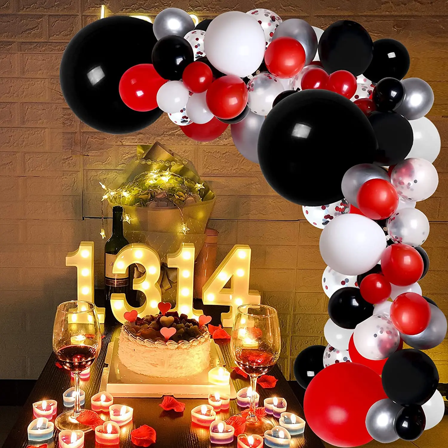 118pcs White Black Red Sliver Balloons Arch Garland Kit Color Conftti Ballon For Birthday Christmas New Year Wedding Decoration
118pcs White Black Red Sliver Balloons Arch Garland Kit Color Conftti Ballon For Birthday Christmas New Year Wedding Decoration
