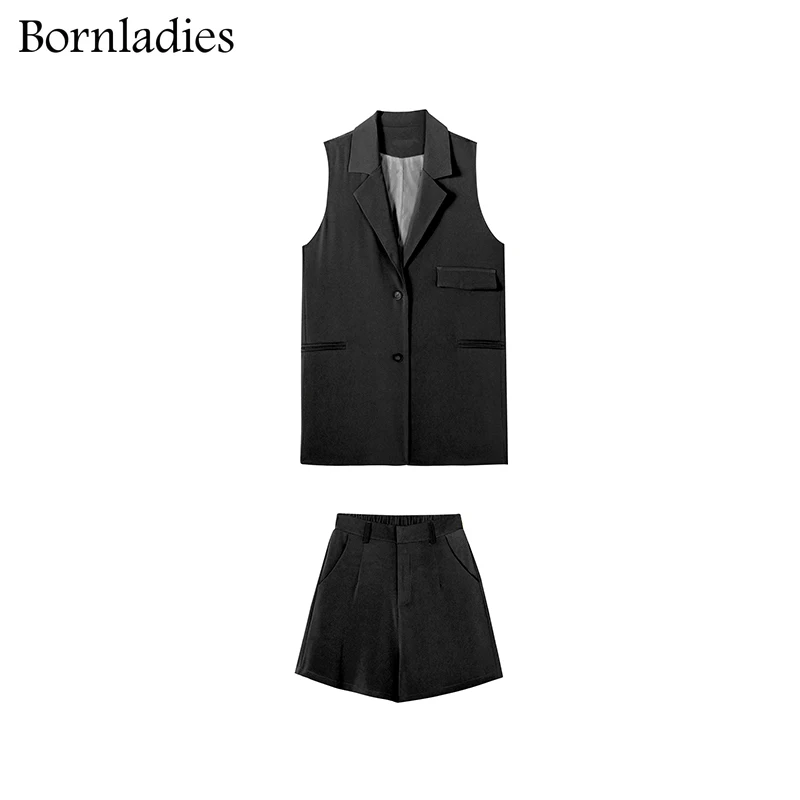 Bornladies Elegant 2 Pieces Blazer Set Women Sleeveless Jacket & High Waist A-line Shorts 2021 Summer Short Suits Female Outfit
Bornladies Elegant 2 Pieces Blazer Set Women Sleeveless Jacket & High Waist A-line Shorts 2021 Summer Short Suits Female Outfit