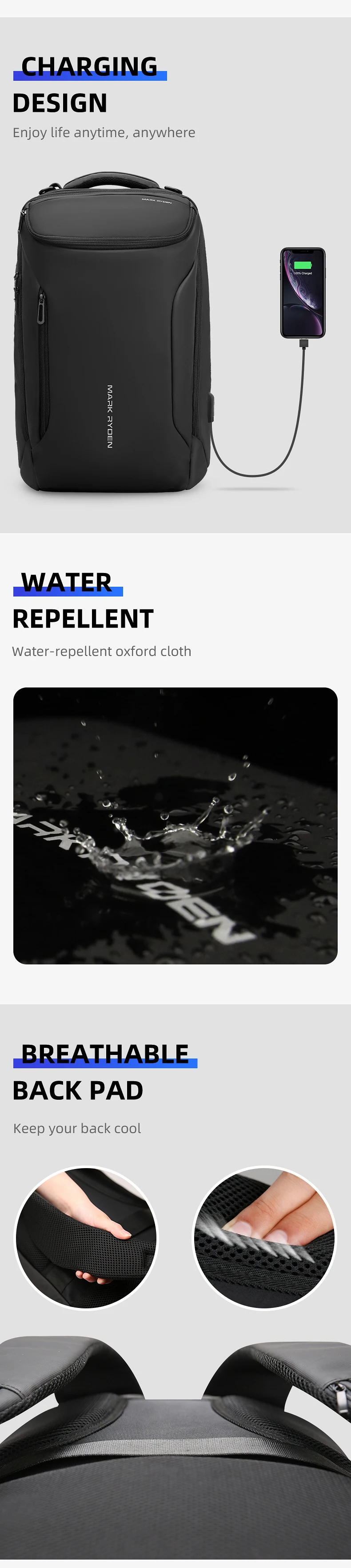 2021 New Anti-thief Fashion Men Backpack Multifunctional Waterproof 15.6 inch Laptop Bag Man USB Charging Travel Bag
2021 New Anti-thief Fashion Men Backpack Multifunctional Waterproof 15.6 inch Laptop Bag Man USB Charging Travel Bag