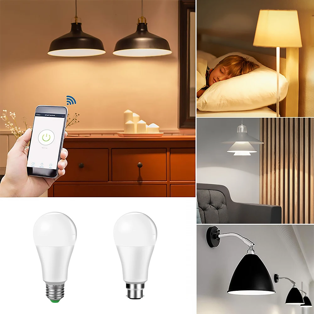 New Dimmable 5W B22 E27 WiFi Smart Light Bulb LED Lamp Work With Alexa Google Assistant Control Wake Up Smart Lamp Night Light
New Dimmable 5W B22 E27 WiFi Smart Light Bulb LED Lamp Work With Alexa Google Assistant Control Wake Up Smart Lamp Night Light