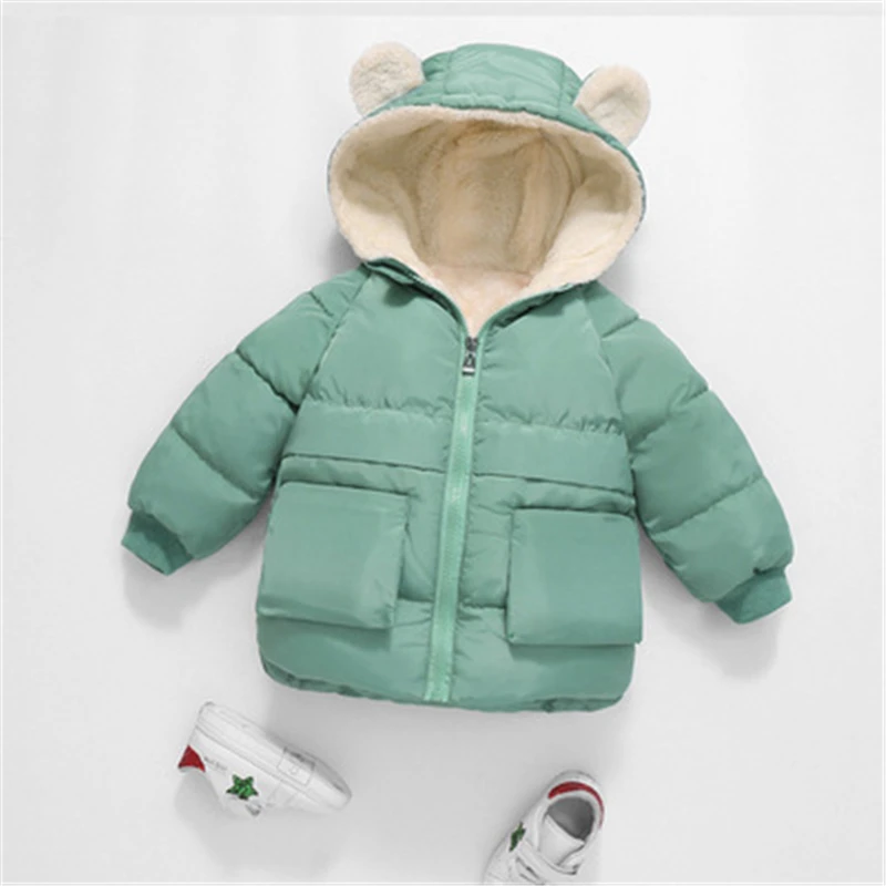 Children Winter Clothes Plus Velvet Padded Jacket Boys And Girls Solid Color Baby Hooded Big Pockets Fashion 1-6 Y Kids Clothes
Children Winter Clothes Plus Velvet Padded Jacket Boys And Girls Solid Color Baby Hooded Big Pockets Fashion 1-6 Y Kids Clothes