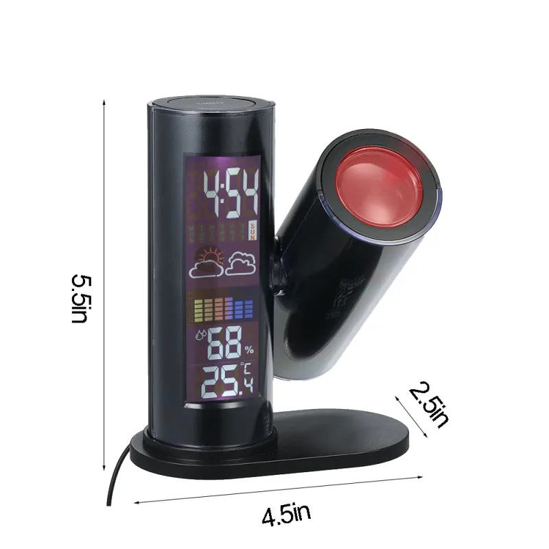 WT 514 black lacquer Quartz alarm clock with projection alarm clock Technoline Colored backlight alarm Thermometer Hygrometer
WT 514 black lacquer Quartz alarm clock with projection alarm clock Technoline Colored backlight alarm Thermometer Hygrometer