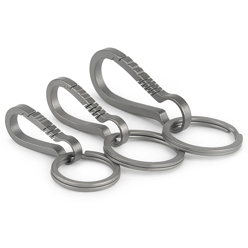 EDC Outdoor Tool Titanium Alloy Keychain Buckles Key Ring Waist Belt Titanium Buckle
EDC Outdoor Tool Titanium Alloy Keychain Buckles Key Ring Waist Belt Titanium Buckle
