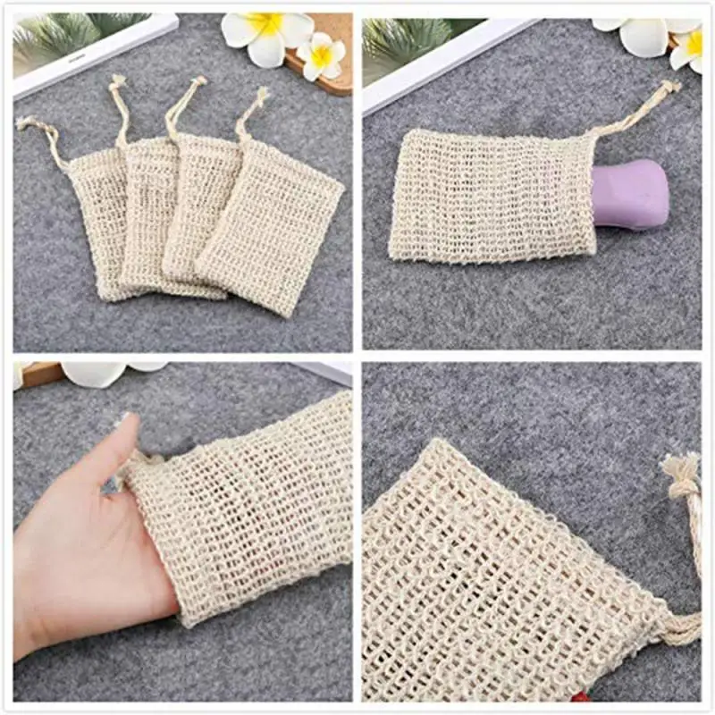 Foaming Net Soap bundle pocket Sisal Hemp Soap Bag Mesh Soap Storage Bag Remove Fat Descaling Double-layer Net Bags Foam sleeve
Foaming Net Soap bundle pocket Sisal Hemp Soap Bag Mesh Soap Storage Bag Remove Fat Descaling Double-layer Net Bags Foam sleeve