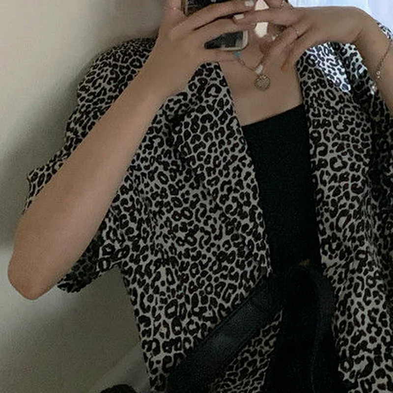 Blazers Women Temperament Summer Leopard Pockets Single Breasted Straight Fashion Ulzzang Vintage Thin Design All-match Feminino 
Blazers Women Temperament Summer Leopard Pockets Single Breasted Straight Fashion Ulzzang Vintage Thin Design All-match Feminino