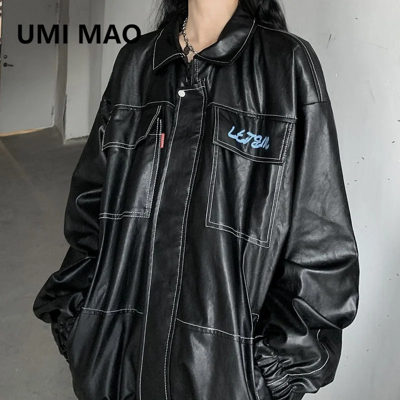 UMI MAO Korean Retro Faux Leather Woman Vintage Jacket Loose Ins Trend Dark Men Women Coat Y2k Coats Chaquetas Para Mujer
UMI MAO Korean Retro Faux Leather Woman Vintage Jacket Loose Ins Trend Dark Men Women Coat Y2k Coats Chaquetas Para Mujer