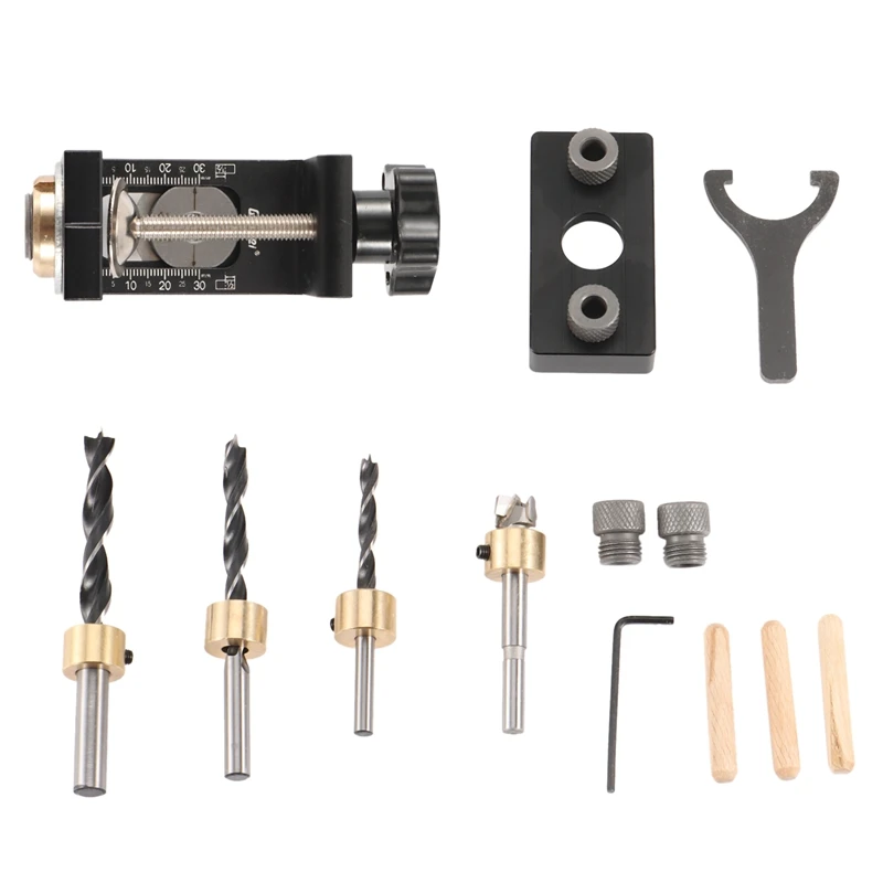 GanWei 3 in 1 Adjustable Doweling Jig Woodworking Pocket Hole Jig with Drill Bit for Drilling Guide Locator Puncher Tools
GanWei 3 in 1 Adjustable Doweling Jig Woodworking Pocket Hole Jig with Drill Bit for Drilling Guide Locator Puncher Tools
