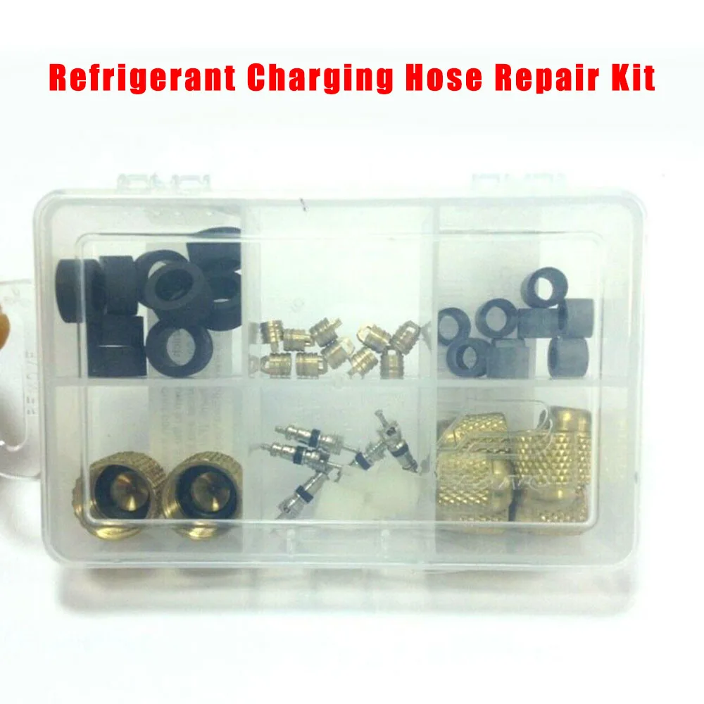 Refrigerant Charging Hose Repair Kit Cap Core Tool Set + 1/4 & 3/8 Washer Gaskets HVAC Nut And Bolt Set O Ring Seal Assortment
Refrigerant Charging Hose Repair Kit Cap Core Tool Set + 1/4 & 3/8 Washer Gaskets HVAC Nut And Bolt Set O Ring Seal Assortment