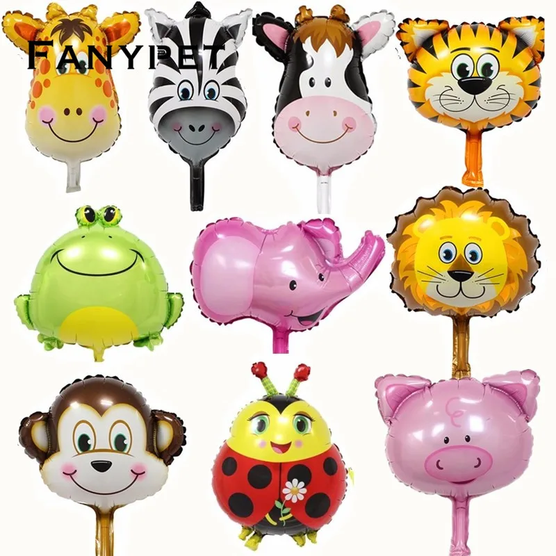 5pcs Mini Size Animal Head Foil Balloons Lion Zebra Cute Lovely Toys For Happy Birthday Decorations Kids Gifts Party Supplies 
5pcs Mini Size Animal Head Foil Balloons Lion Zebra Cute Lovely Toys For Happy Birthday Decorations Kids Gifts Party Supplies