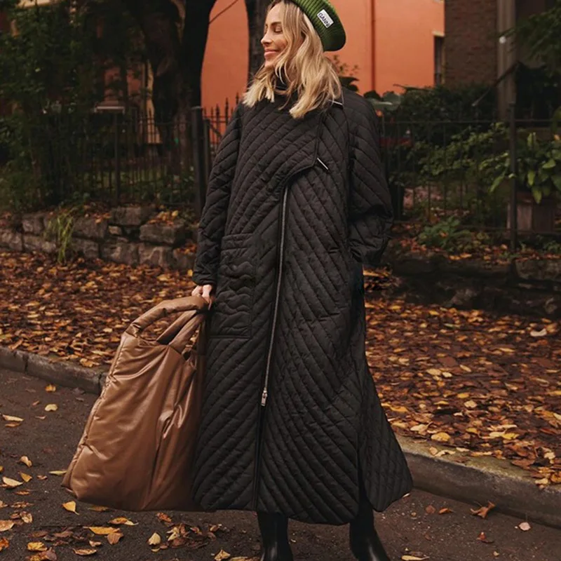 Winter clothes black zipper long cotton coat jacket check pattern cotton jacket coat cotton coat women
Winter clothes black zipper long cotton coat jacket check pattern cotton jacket coat cotton coat women