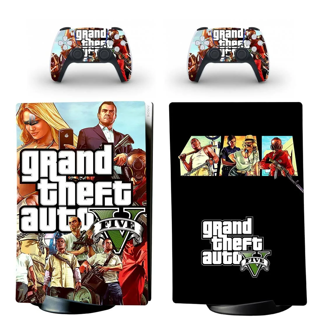 Виниловая наклейка Grand Theft Auto GTA PS5 Стикеры для консоли PlayStation 5 и контроллеров |