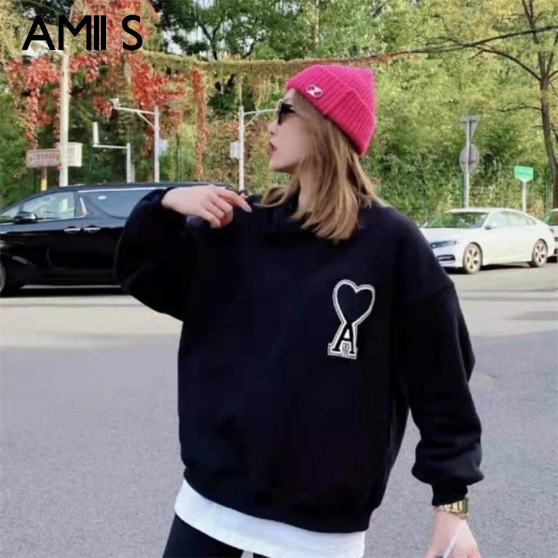 Осенне-зимняя новая стильная толстовка с вышивкой AMI Персиковое сердце A с капюшоном корейский Модный пуловер хлопковая толстовка для пары
Осенне-зимняя новая стильная толстовка с вышивкой AMI Персиковое сердце A с капюшоном корейский Модный пуловер хлопковая толстовка для пары