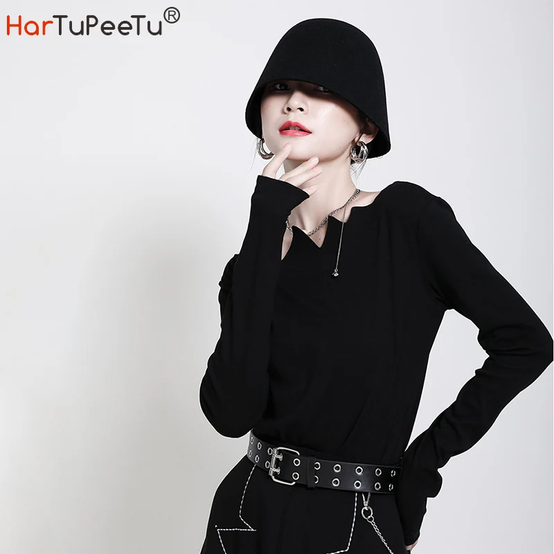 Black Long Sleeve T Shirt Women Slim Fit Autumn 2022 Basic Tops High Elastic Irregular Zigzag Collar Stylish Tees
Black Long Sleeve T Shirt Women Slim Fit Autumn 2022 Basic Tops High Elastic Irregular Zigzag Collar Stylish Tees