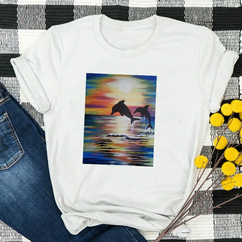 Women Tshirt Animal Oil Painting Aesthetic Harajuku Kawaii Korean Style Plus Size Short Sleeve Skipoem Clothes Tee Shirt Femme
Women Tshirt Animal Oil Painting Aesthetic Harajuku Kawaii Korean Style Plus Size Short Sleeve Skipoem Clothes Tee Shirt Femme