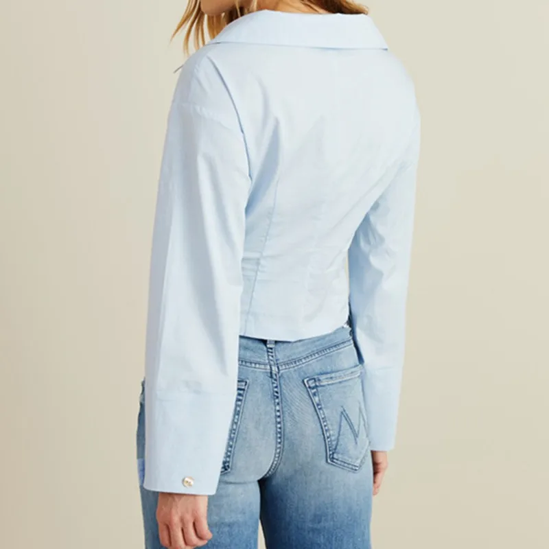 2021 New Summer Women V-Neck Waist Twisted Blouse Long Sleeve Ladies Slim Office Wear Shirt and Tops with Buttons
2021 New Summer Women V-Neck Waist Twisted Blouse Long Sleeve Ladies Slim Office Wear Shirt and Tops with Buttons
