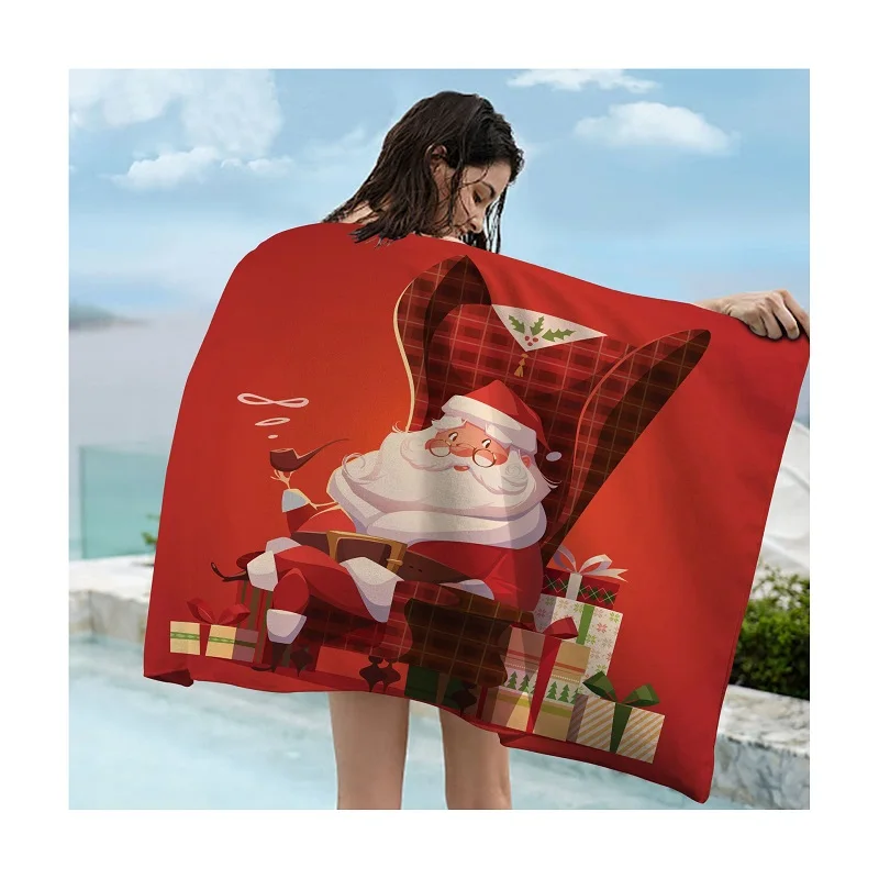 New bath towel Santa Claus series beach towel creative printing sunscreen shawl towel
New bath towel Santa Claus series beach towel creative printing sunscreen shawl towel