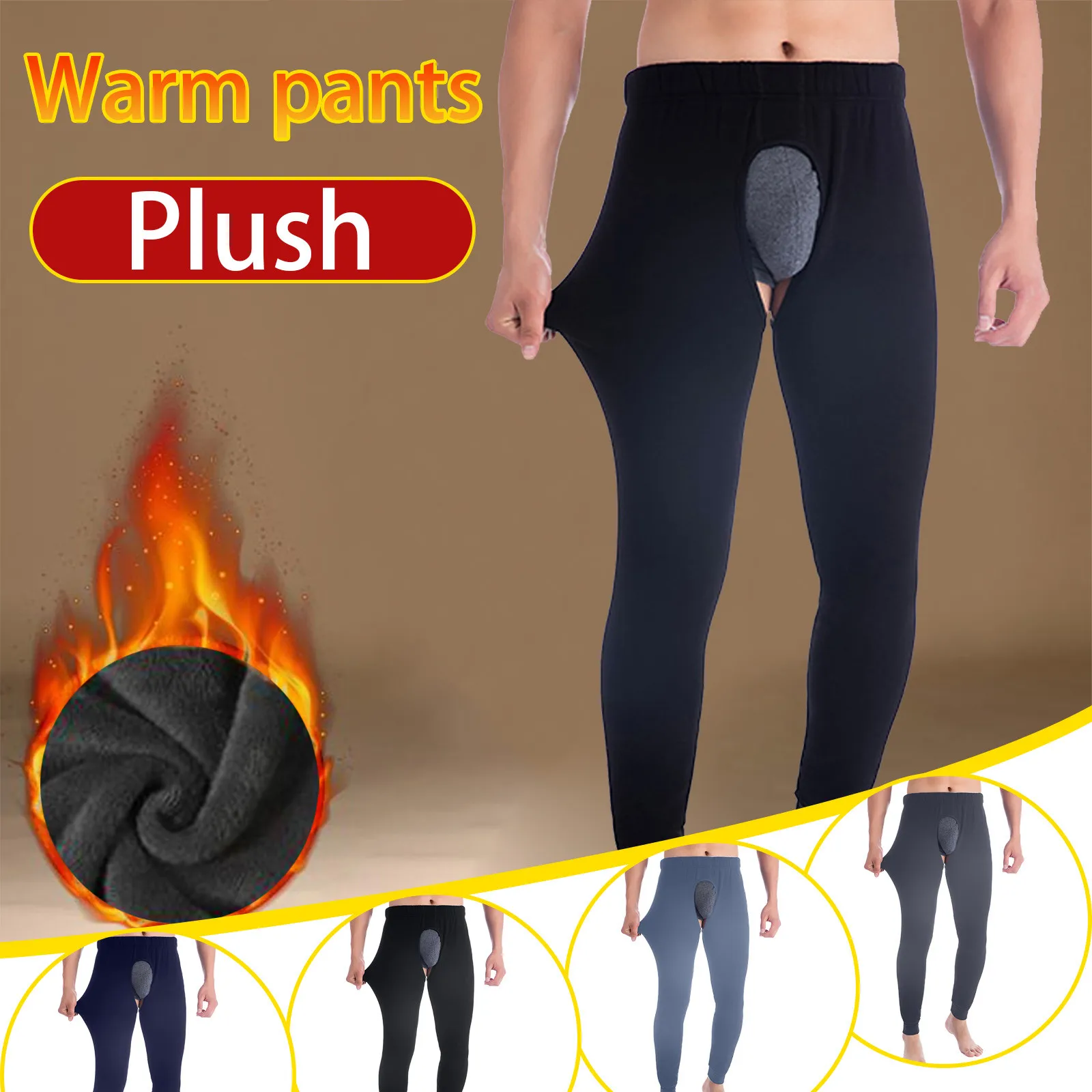 Men's Winter Thermal Underwear Solid Color Open Flannel Thickened Slim Body Legging Tight Undershirts Thermal Long Pants 
Men's Winter Thermal Underwear Solid Color Open Flannel Thickened Slim Body Legging Tight Undershirts Thermal Long Pants
