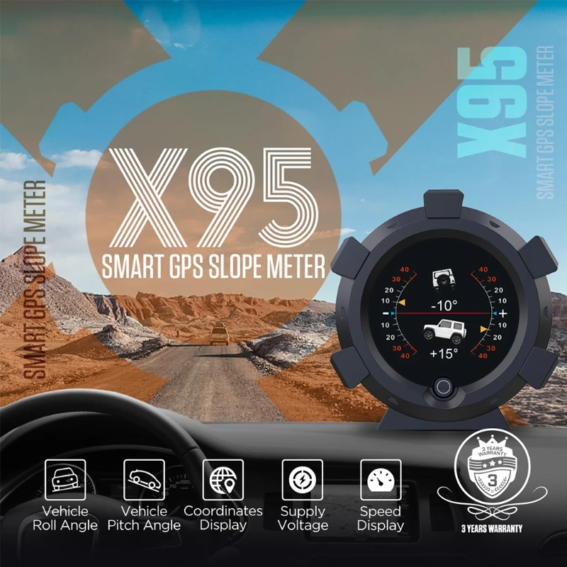 57EF Car Multifunctional GPS Inclinometer Slope Speed Meter Satellite Timing Off-road Vehicle Accessories HUD Gauge Display
57EF Car Multifunctional GPS Inclinometer Slope Speed Meter Satellite Timing Off-road Vehicle Accessories HUD Gauge Display