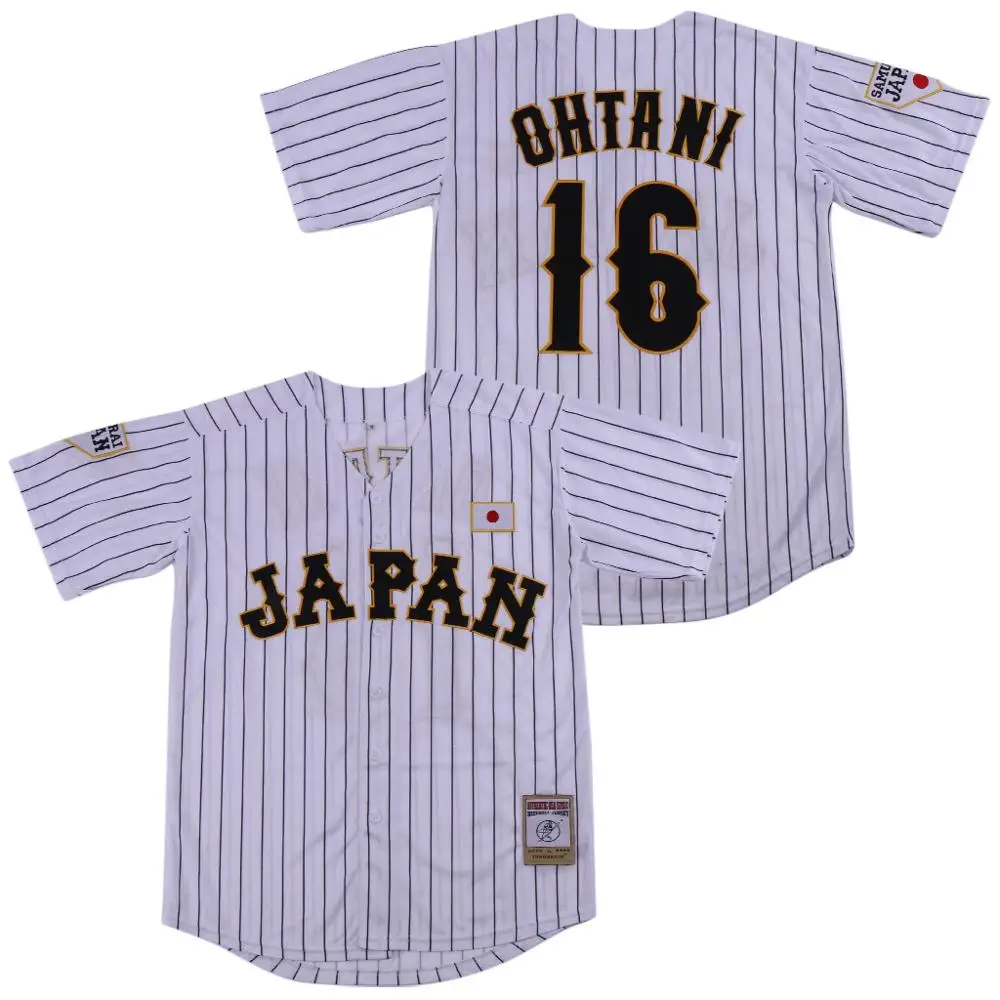 Возврат Jersey16 Shohei Ohtani Бейсбол Джерси Цвет белый Размеры S XXXL вышивка Технология