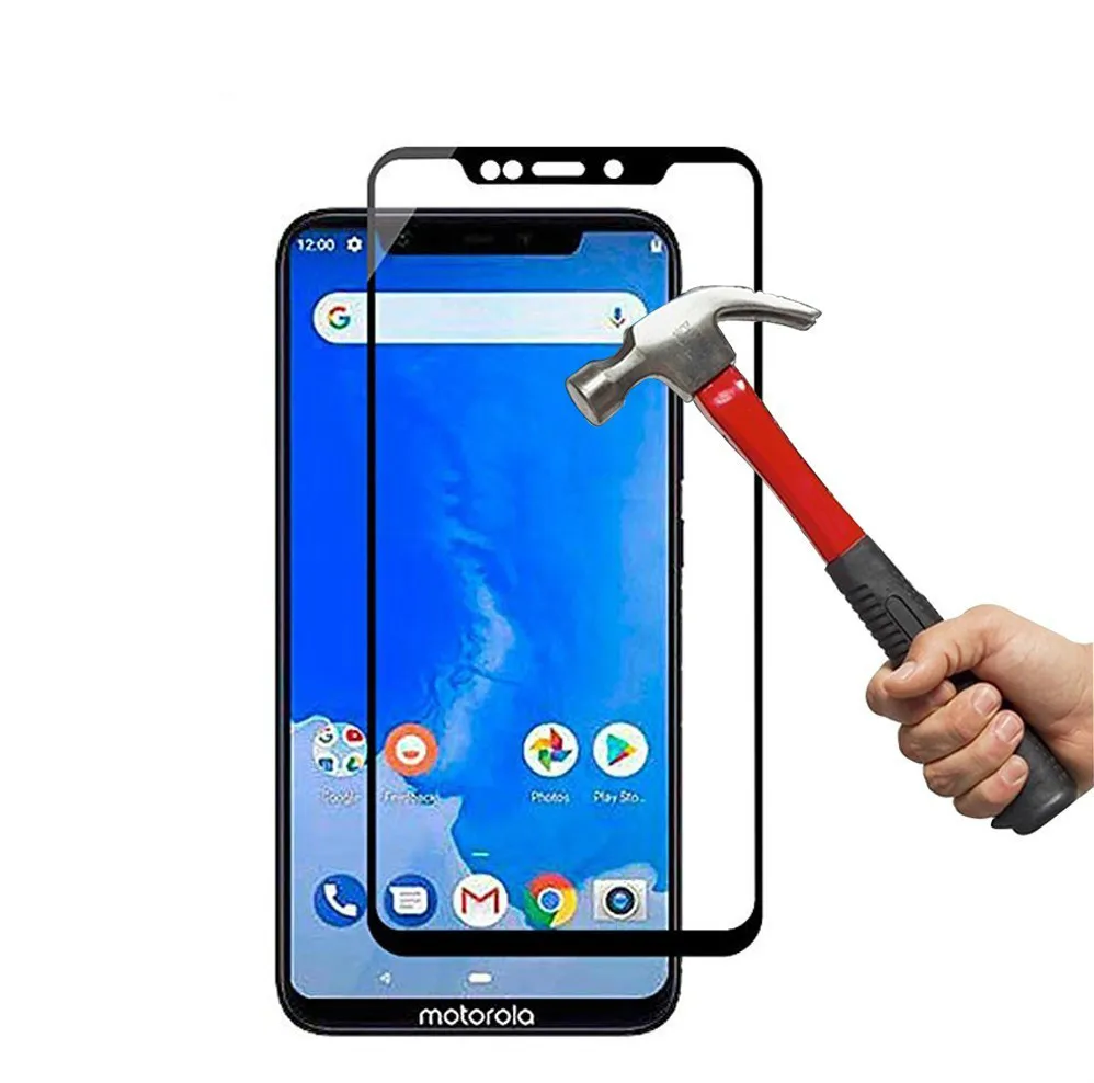 Закаленное стекло с полным покрытием для Moto E5 G6 G7 Plus P30 Play Защита экрана Motorola Z2 Force