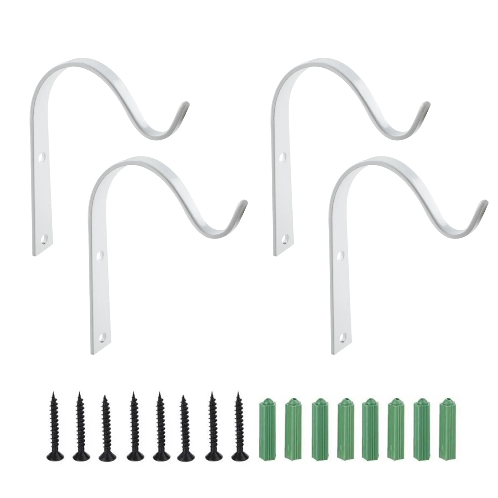 Flower Troughs Hook Hanger Metal Plant Bracket Garden Tool Wall-mounted 4pcs Classic Design Outdoor Decorative Hooks
Flower Troughs Hook Hanger Metal Plant Bracket Garden Tool Wall-mounted 4pcs Classic Design Outdoor Decorative Hooks