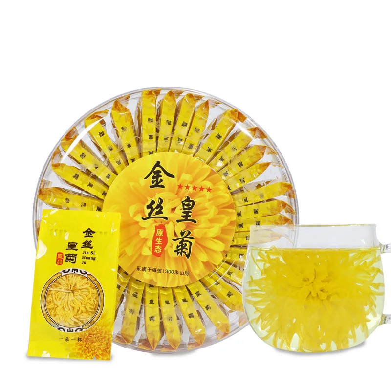 A Box Flower Tea Chrysanthemum Tea Gold Silk Royal Super Premium Tongxiang Chrysanthemum Tea Leaves Fire Healthy Food 30bags/Box
A Box Flower Tea Chrysanthemum Tea Gold Silk Royal Super Premium Tongxiang Chrysanthemum Tea Leaves Fire Healthy Food 30bags/Box
