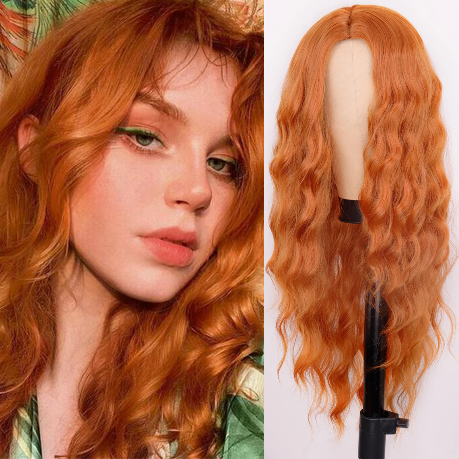 MISS WIG Long Water Wave Synthetic Wig Midpoint Orange Heat-Resistant Fiber Wig Suitable for Women to Wear Daily Wigs
MISS WIG Long Water Wave Synthetic Wig Midpoint Orange Heat-Resistant Fiber Wig Suitable for Women to Wear Daily Wigs