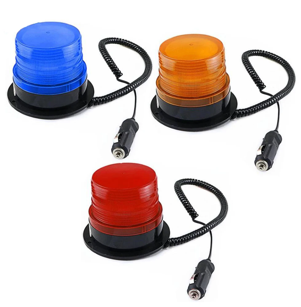 

N-5095 12V/24V with cigar lighter Signal Warning light Rolling LED Flashing Emergency lights Beacon Lamp with Magnetic Mounted