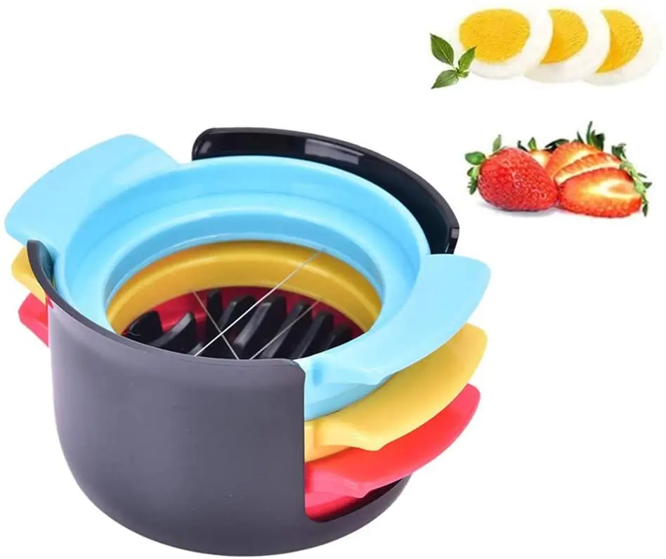 3 in 1 Egg Slicer Stainless Steel Blades and Non Slip Base Multi Tool Cutter Wedge Slice for Boiled Eggs Fruit Mushroom Tomatoes
3 in 1 Egg Slicer Stainless Steel Blades and Non Slip Base Multi Tool Cutter Wedge Slice for Boiled Eggs Fruit Mushroom Tomatoes