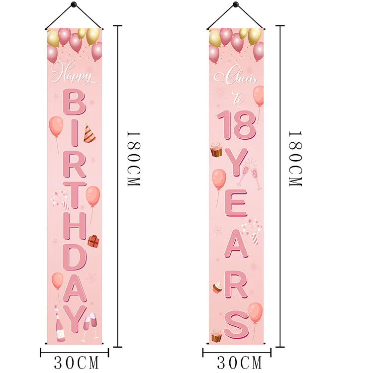 Pink 18 Year Birthday Door Banner Girl 18th Happy Birthbay Party Decor Wall Hanging Flag Cheer Princess Eighteen Birthday Supply
Pink 18 Year Birthday Door Banner Girl 18th Happy Birthbay Party Decor Wall Hanging Flag Cheer Princess Eighteen Birthday Supply