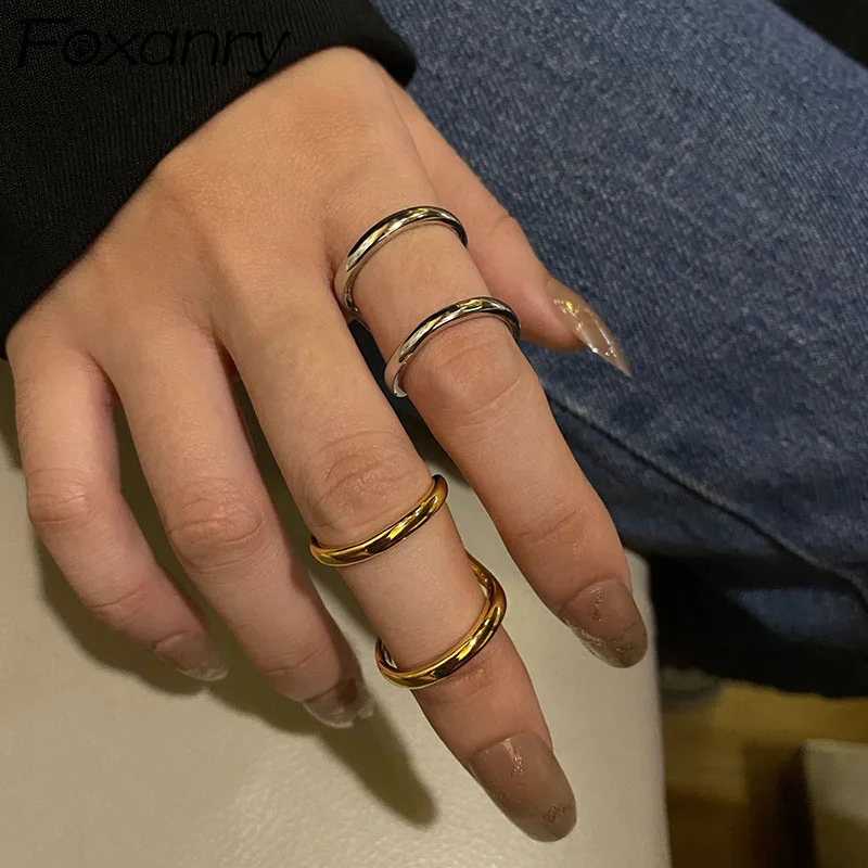 FOXANRY Silver Color Wide Rings for Women Accessories New Trendy Elegant Vintage Double Layer Hollow Simple Party Jewelry
FOXANRY Silver Color Wide Rings for Women Accessories New Trendy Elegant Vintage Double Layer Hollow Simple Party Jewelry