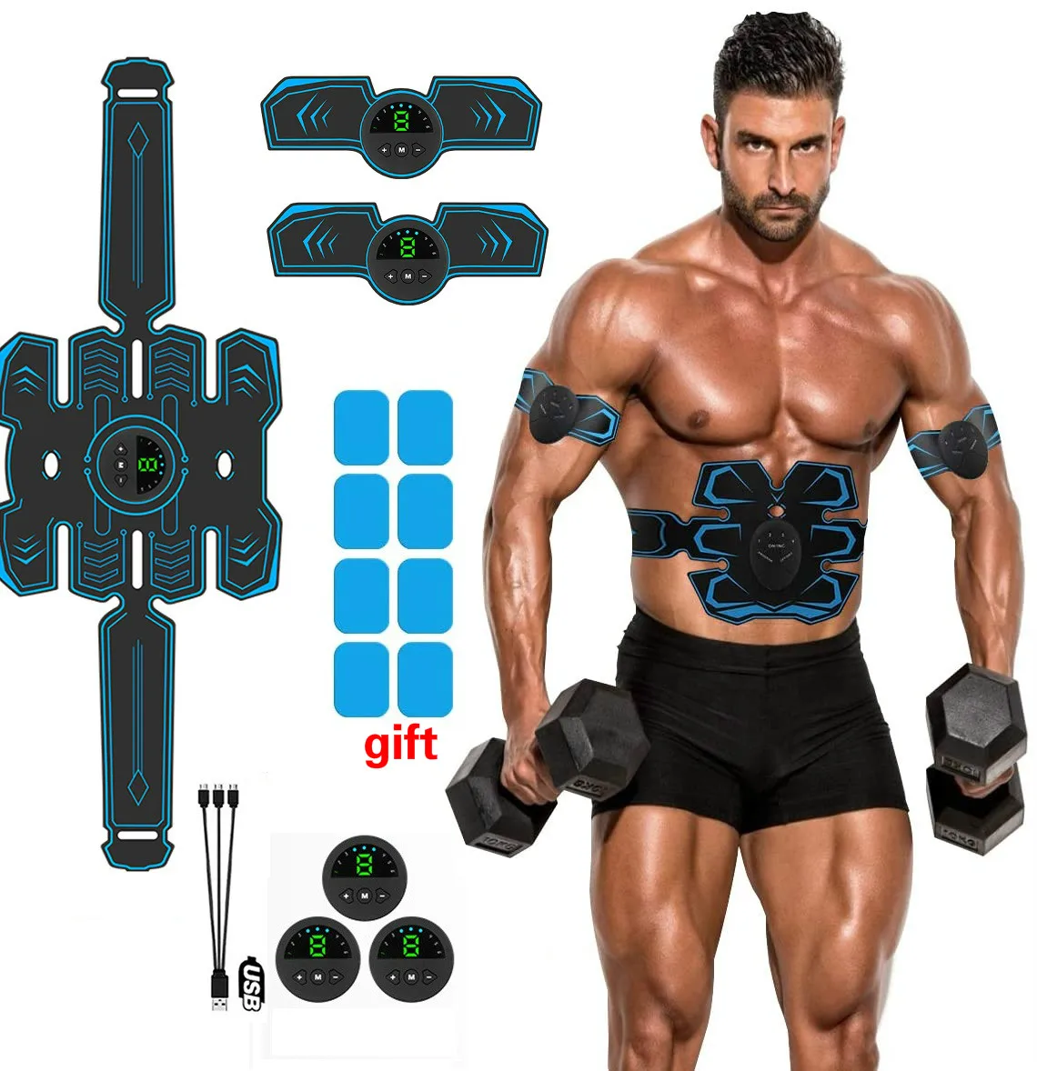 EMS ABS Stimulator Intelligent Body Slimming Massage Abdominal Hip Trainer Electric Vibrate Weight Loss Relaxation Unisex USB
EMS ABS Stimulator Intelligent Body Slimming Massage Abdominal Hip Trainer Electric Vibrate Weight Loss Relaxation Unisex USB