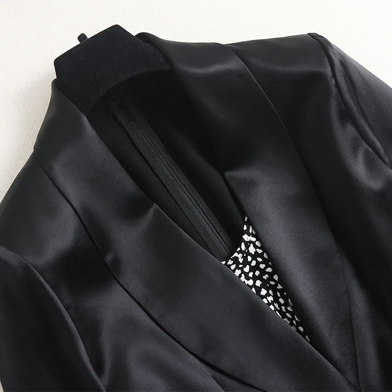 2021 Fashion Designers Women Spring Notched Acetate Blazer Suits Office Party Strap Print Vintage Dress 2 Piece Set
2021 Fashion Designers Women Spring Notched Acetate Blazer Suits Office Party Strap Print Vintage Dress 2 Piece Set