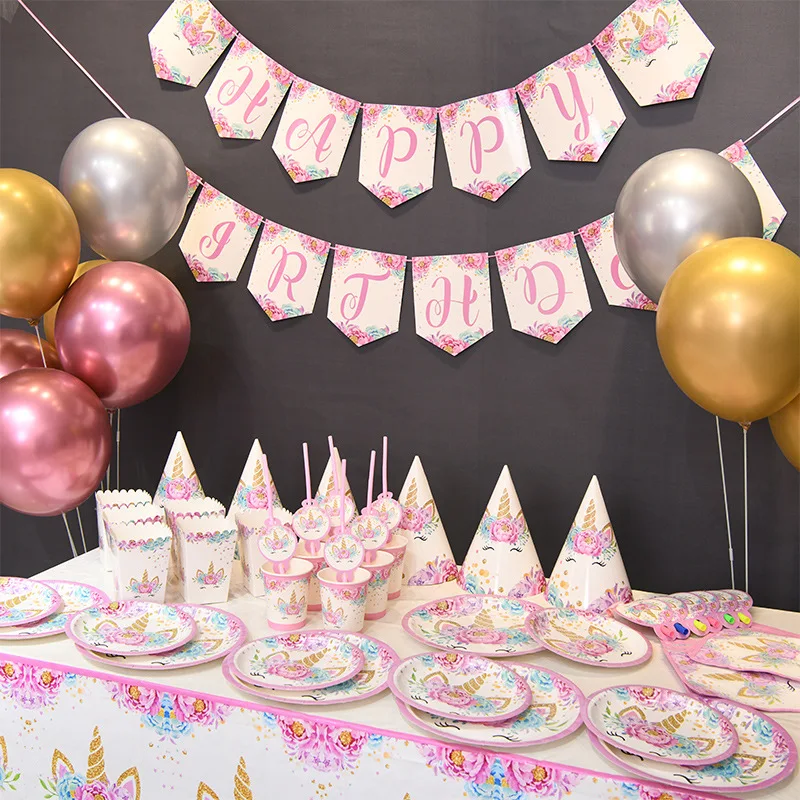 Unicorn Theme Children's Birthday Party Disposable Tableware Flag Hat Tablecloth Children's Birthday Decoration Scene Layout 188
Unicorn Theme Children's Birthday Party Disposable Tableware Flag Hat Tablecloth Children's Birthday Decoration Scene Layout 188