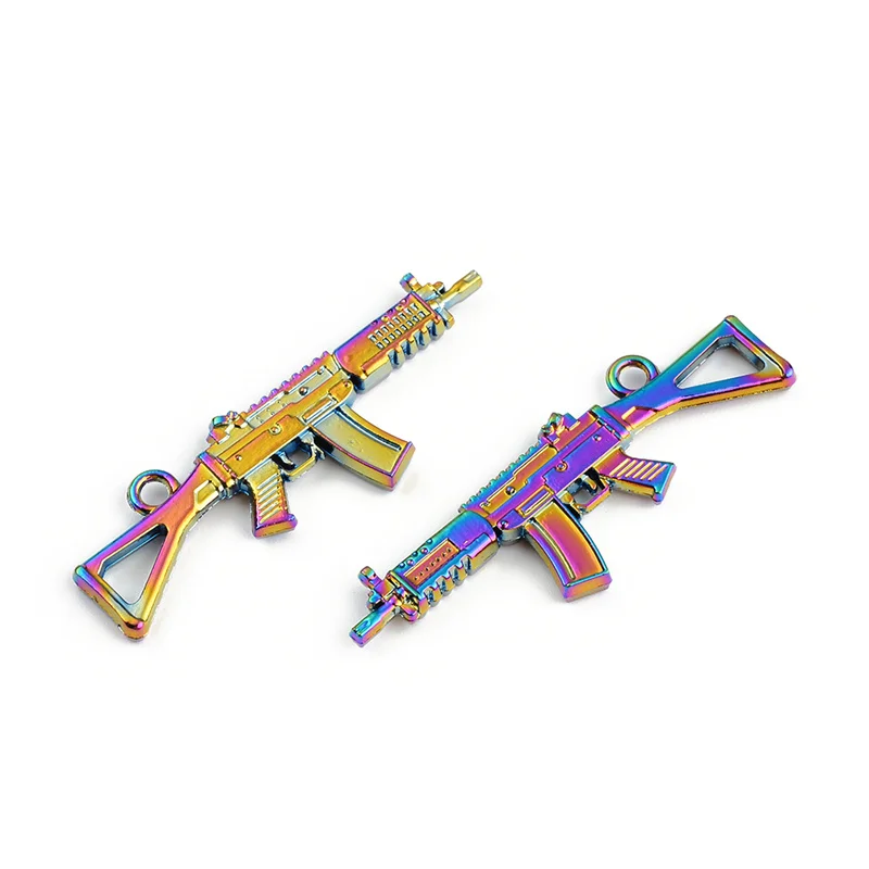 2PCS Rainbow Multicolor Zinc Based Alloy Pendant Laser Submachine Gun DIY Jewelry Making Accessories For Necklace Earring
2PCS Rainbow Multicolor Zinc Based Alloy Pendant Laser Submachine Gun DIY Jewelry Making Accessories For Necklace Earring